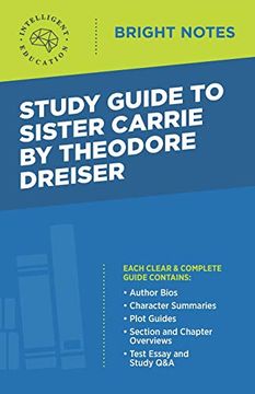 portada Study Guide to Sister Carrie by Theodore Dreiser (Bright Notes) (en Inglés)