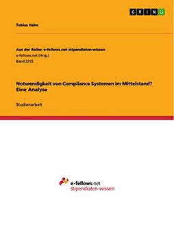 portada Notwendigkeit von Compliance Systemen im Mittelstand? Eine Analyse (in German)