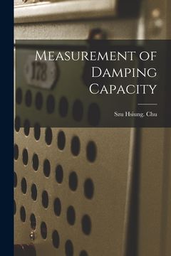 portada Measurement of Damping Capacity (en Inglés)