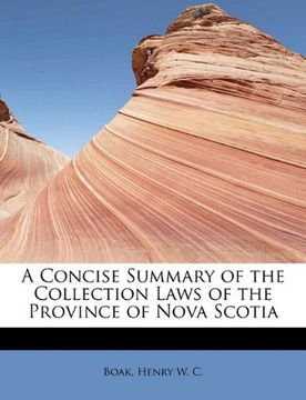 portada a concise summary of the collection laws of the province of nova scotia (in English)