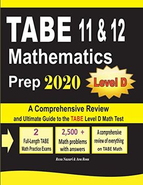 portada Tabe 11 & 12 Mathematics Prep 2020: A Comprehensive Review and Ultimate Guide to the Tabe Math Level d Test (en Inglés)