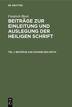 portada Beiträge zur Evangelien-Kritik (en Alemán)