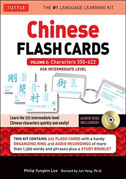 portada Chinese Flash Cards kit Volume 2: Hsk Levels 3 & 4 Intermediate Level: Characters 350-622 (Audio cd Included) 