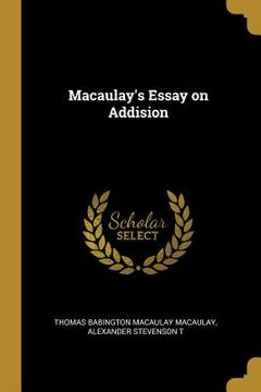portada Macaulay's Essay on Addision