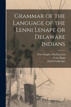 portada Grammar of the Language of the Lenni Lenape or Delaware Indians