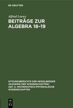 portada Beiträge zur Algebra 18¿ 19 (en Alemán)