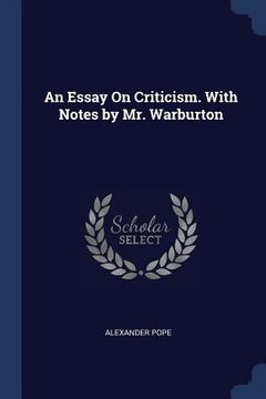 portada An Essay On Criticism. With Notes by Mr. Warburton