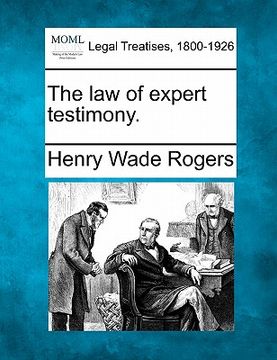 portada the law of expert testimony. (en Inglés)