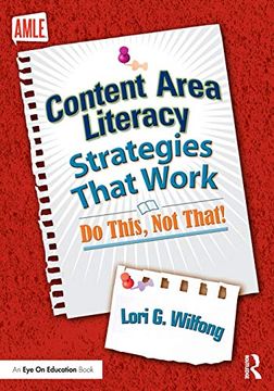 portada Content Area Literacy Strategies That Work (en Inglés)