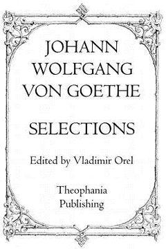 portada Johann Wolfgang Von Goethe: Selections (en Inglés)