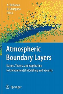 portada atmospheric boundary layers: nature, theory, and application to environmental modelling and security