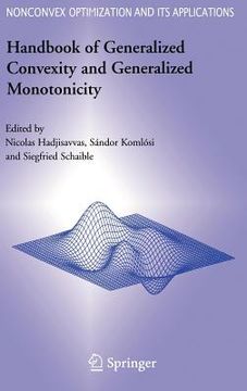 portada handbook of generalized convexity and generalized monotonicity