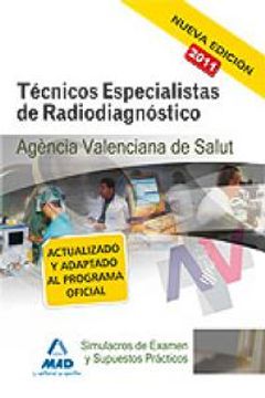 portada Técnicos Especialistas De Radiodiagnóstico De La Agencia Valenciana De Salud. Simulacros De Examen Y Supuestos Prácticos