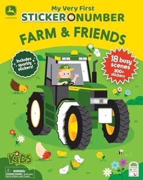 portada John Deere Kids Farm & Friends - my Very First Sticker by Number Activity Book for Kids, Includes Pull-Out Pages and 300 Stickers, Toddlers and Kids