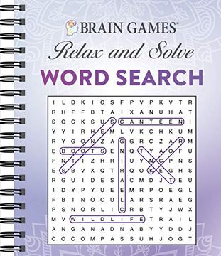 portada Brain Games - Relax and Solve: Word Search (Purple) (en Inglés)
