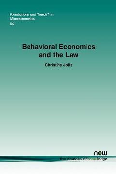portada behavioral economics and the law (en Inglés)