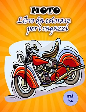 portada Libro da Colorare Moto per Bambini: Immagini di Moto Grandi e Divertenti per Bambini (en Griego)