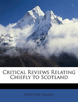 portada critical reviews relating chiefly to scotland (en Inglés)