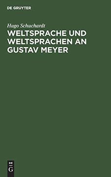 portada Weltsprache und Weltsprachen an Gustav Meyer (en Alemán)