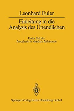 portada Einleitung in die Analysis des Unendlichen: Erster Teil (in German)