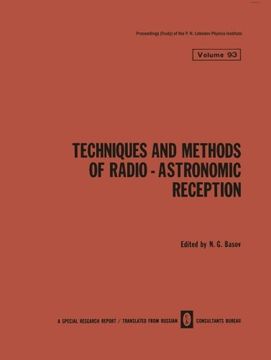 portada Techniques and Methods of Radio-Astronomic Reception (The Lebedev Physics Institute Series) (Volume 93)