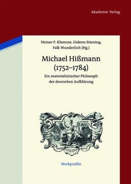 portada Michael hiã â Mann (1752-1784): Ein Materialistischer Philosoph der Deutschen Aufklã Â¤Rung (Werkprofile, 2) (German Edition) [Hardcover ] (en Alemán)
