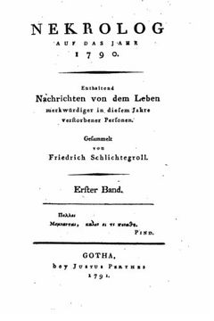 portada Nekrolog auf das Jahr 1790 (German Edition)