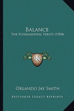 portada balance: the fundamental verity (1904) (en Inglés)