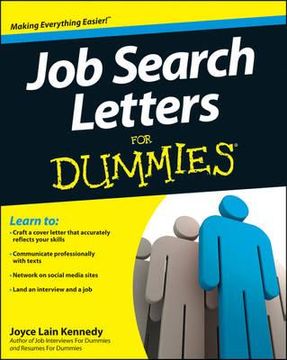 portada job search letters for dummies (en Inglés)