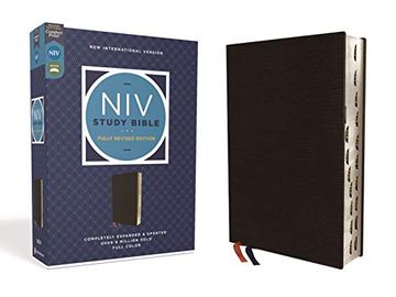 portada Niv Study Bible, Fully Revised Edition, Bonded Leather, Black, red Letter, Thumb Indexed, Comfort Print: New International Version, Black, Bonded Leather, red Letter Edition, Comfort Print (in English)