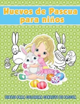 portada Huevos de Pascua para niños: Dibujo para colorear conejito de pascua