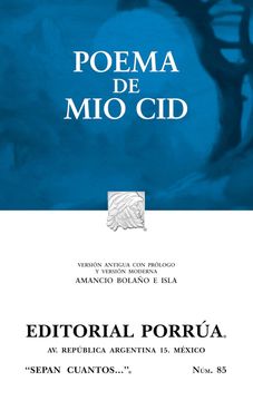 portada Poema de Mio Cid (in Spanish)