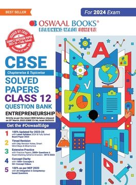 portada Oswaal CBSE Class 12 Entrepreneurship Question Bank 2023-24 Book (en Inglés)