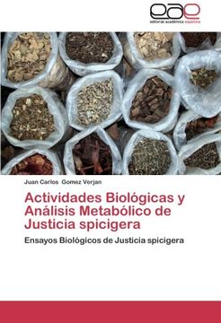portada Actividades Biologicas y Analisis Metabolico de Justicia Spicigera