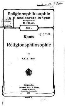 portada Kants Religionsphilosophie (en Alemán)