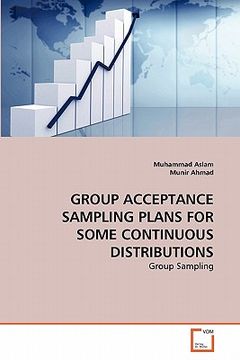 portada group acceptance sampling plans for some continuous distributions (en Inglés)