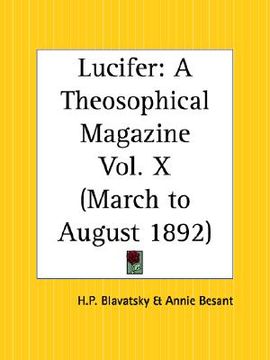 portada lucifer: a theosophical magazine, march to august 1892