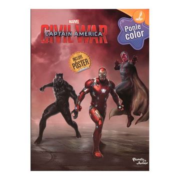 portada Capitán América Marvel Civil War. Ponle Color Incluye Póster