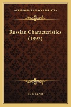 portada russian characteristics (1892) (en Inglés)