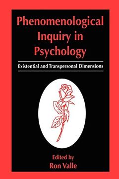 portada Phenomenological Inquiry in Psychology: Existential and Transpersonal Dimensions (en Inglés)