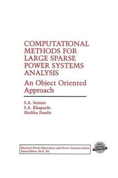 portada Computational Methods for Large Sparse Power Systems Analysis: An Object Oriented Approach (en Inglés)