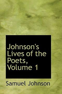 portada johnson's lives of the poets, volume 1