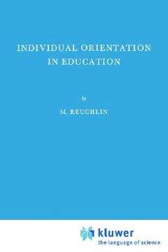 portada individual orientation in education (en Inglés)