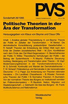 portada Politische Theorien in der ära der Transformation (en Alemán)