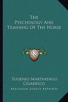 portada the psychology and training of the horse (in English)