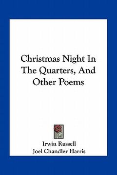 portada christmas night in the quarters, and other poems (in English)