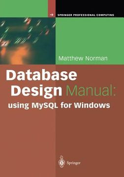 portada database design manual: using mysql for windows (en Inglés)