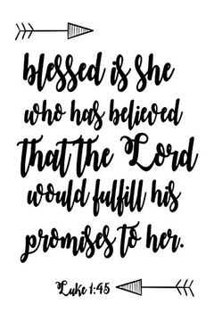 portada Blessed is she who has Believed That the Lord Would Fulfill his Promises to her Luke 1: 45: Christian Luke Bible Verse Gift Not for Women 