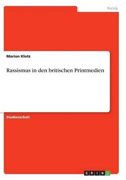portada Rassismus in den britischen Printmedien (German Edition)