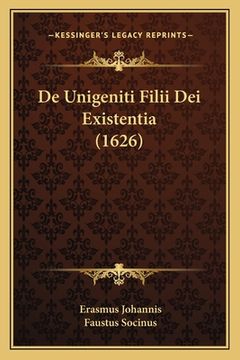 portada De Unigeniti Filii Dei Existentia (1626) (en Latin)